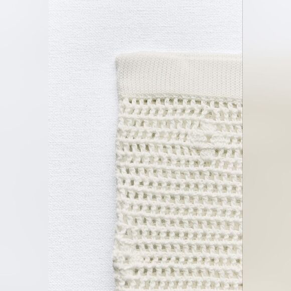 NWT ZARA CROCHET WIDE-LEGβTROUSERS - Picture 7 of 9